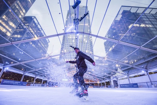 Canary Wharf ice rink provides a great spot for festive winter activities